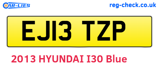 EJ13TZP are the vehicle registration plates.