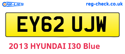 EY62UJW are the vehicle registration plates.