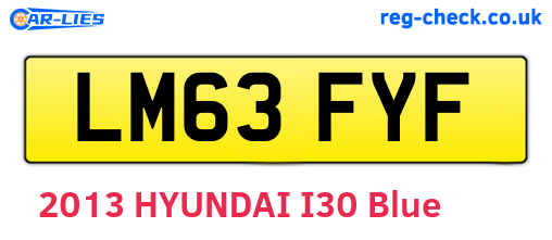 LM63FYF are the vehicle registration plates.