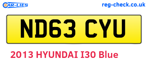 ND63CYU are the vehicle registration plates.