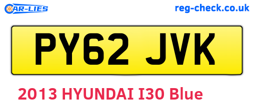 PY62JVK are the vehicle registration plates.