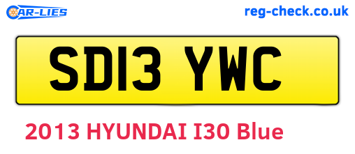 SD13YWC are the vehicle registration plates.