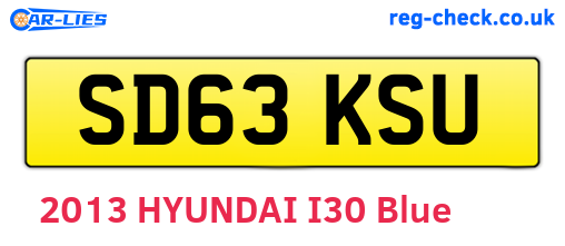 SD63KSU are the vehicle registration plates.