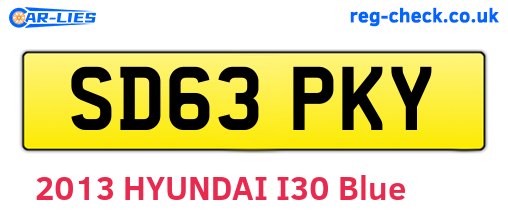 SD63PKY are the vehicle registration plates.