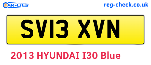 SV13XVN are the vehicle registration plates.