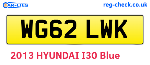 WG62LWK are the vehicle registration plates.