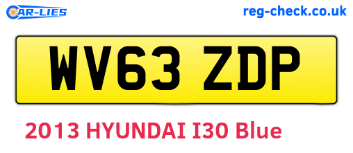 WV63ZDP are the vehicle registration plates.