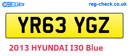 YR63YGZ are the vehicle registration plates.