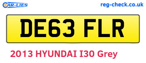 DE63FLR are the vehicle registration plates.