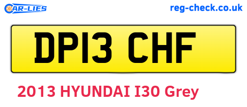 DP13CHF are the vehicle registration plates.