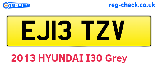 EJ13TZV are the vehicle registration plates.