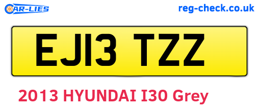 EJ13TZZ are the vehicle registration plates.