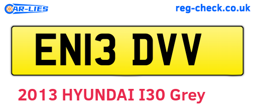 EN13DVV are the vehicle registration plates.