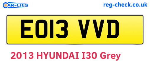 EO13VVD are the vehicle registration plates.