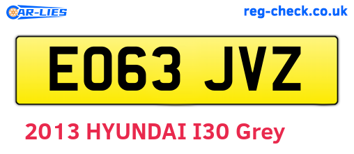 EO63JVZ are the vehicle registration plates.