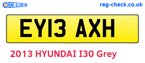 EY13AXH are the vehicle registration plates.