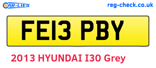 FE13PBY are the vehicle registration plates.