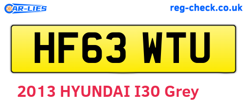 HF63WTU are the vehicle registration plates.