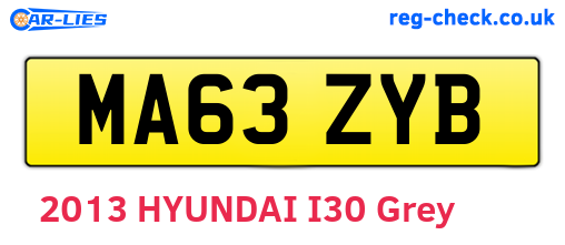 MA63ZYB are the vehicle registration plates.