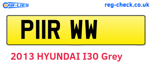 P11RWW are the vehicle registration plates.