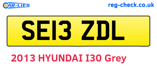 SE13ZDL are the vehicle registration plates.