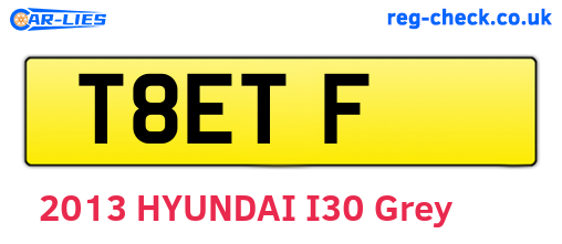 T8ETF are the vehicle registration plates.