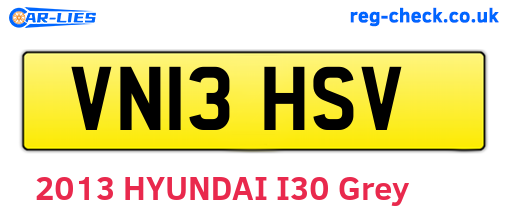 VN13HSV are the vehicle registration plates.