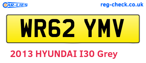 WR62YMV are the vehicle registration plates.
