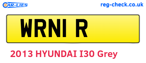 WRN1R are the vehicle registration plates.