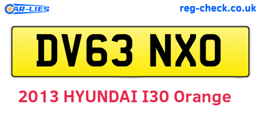 DV63NXO are the vehicle registration plates.
