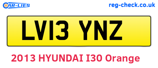 LV13YNZ are the vehicle registration plates.
