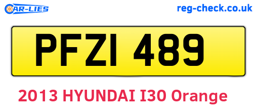 PFZ1489 are the vehicle registration plates.