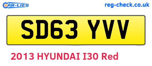 SD63YVV are the vehicle registration plates.