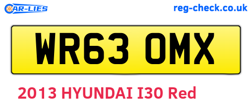WR63OMX are the vehicle registration plates.