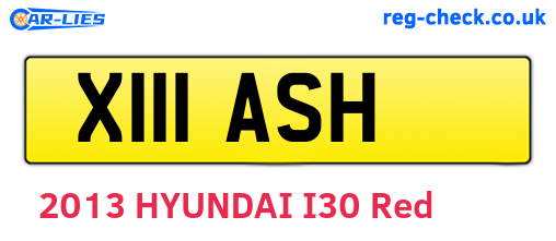 X111ASH are the vehicle registration plates.
