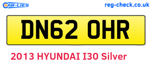 DN62OHR are the vehicle registration plates.