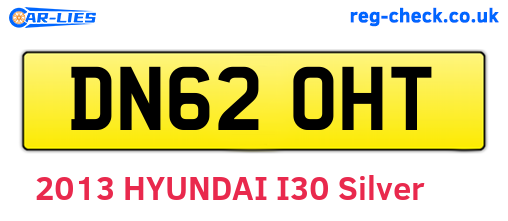 DN62OHT are the vehicle registration plates.