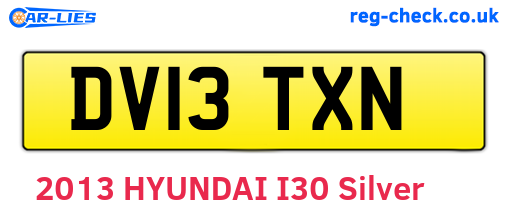 DV13TXN are the vehicle registration plates.