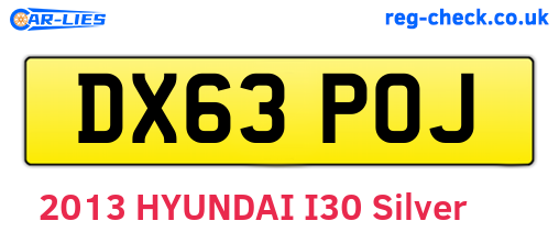 DX63POJ are the vehicle registration plates.