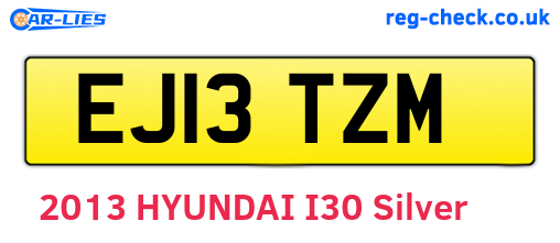 EJ13TZM are the vehicle registration plates.