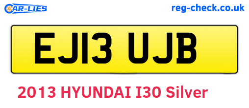 EJ13UJB are the vehicle registration plates.