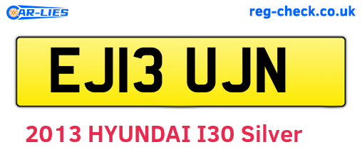 EJ13UJN are the vehicle registration plates.