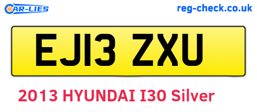 EJ13ZXU are the vehicle registration plates.