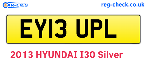 EY13UPL are the vehicle registration plates.