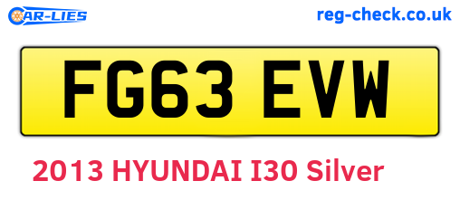FG63EVW are the vehicle registration plates.
