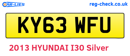 KY63WFU are the vehicle registration plates.