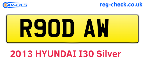 R90DAW are the vehicle registration plates.