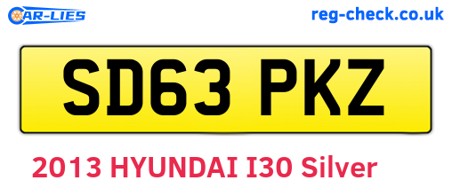 SD63PKZ are the vehicle registration plates.