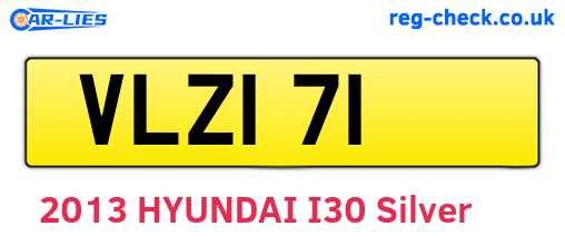VLZ171 are the vehicle registration plates.
