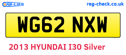 WG62NXW are the vehicle registration plates.